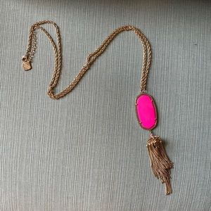 Kendra Scott Hot Pink Rayne Long Pendant Necklace